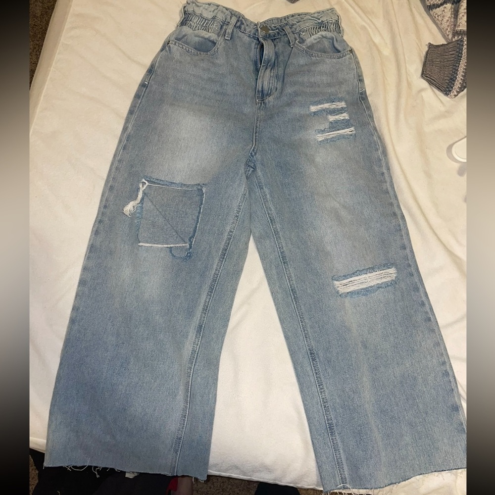 High Rise Paper Bag Jeans